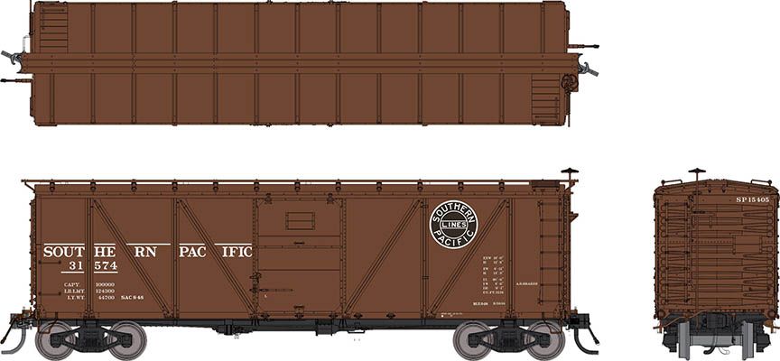 Rapido Trains 171054 HO SP B-50-16 1946 To 1952 Boxcar - Rebuilt w/Viking Roof