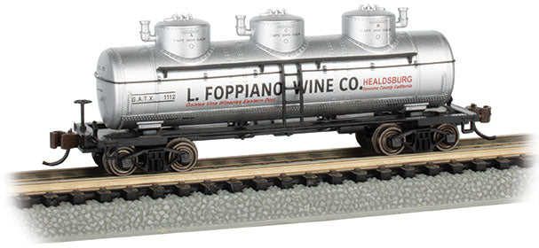 Bachmann 17159 N L. Foppiano Wine Co. 3-Dome Tank Car #1112