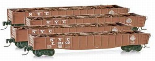 Micro-Trains 99400020 Z NYC 50' Gondola w/Scrap Metal Load (Set of 4)