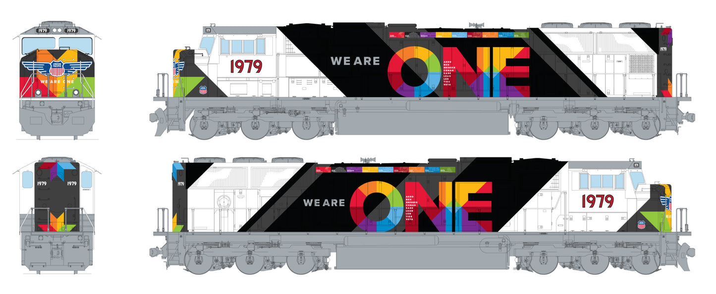 Kato 176-1979-DCC N UP SD70M Flat Radiator Diesel Locomotive Digitrax DCC #1979