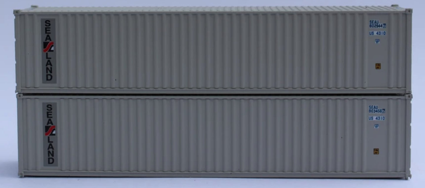 JTC Model Trains 405501 N Sealand 40' Standard Corrugated Container (Pack of 2)