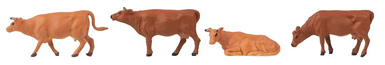 Faller 180235 HO Cows Figurine with Mini Sound Effect (Set of 4)