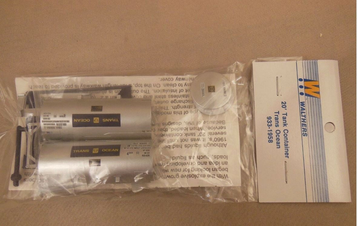 Walthers 933-1958 HO Trans Ocean 20' Tank Container Kit