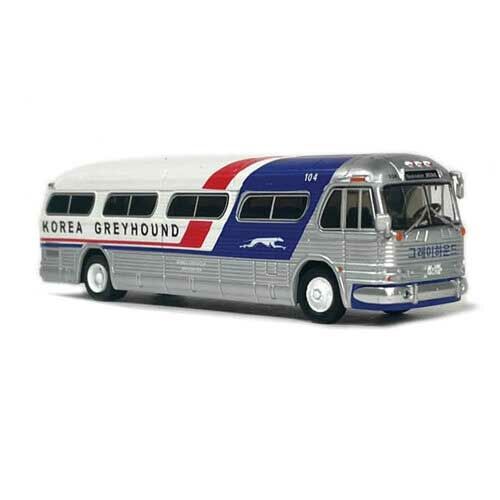 Bus Kyowa Toy Japan – Greyhound Scenicruiser – Tôle – Échelle 19,5 Cm – Rare