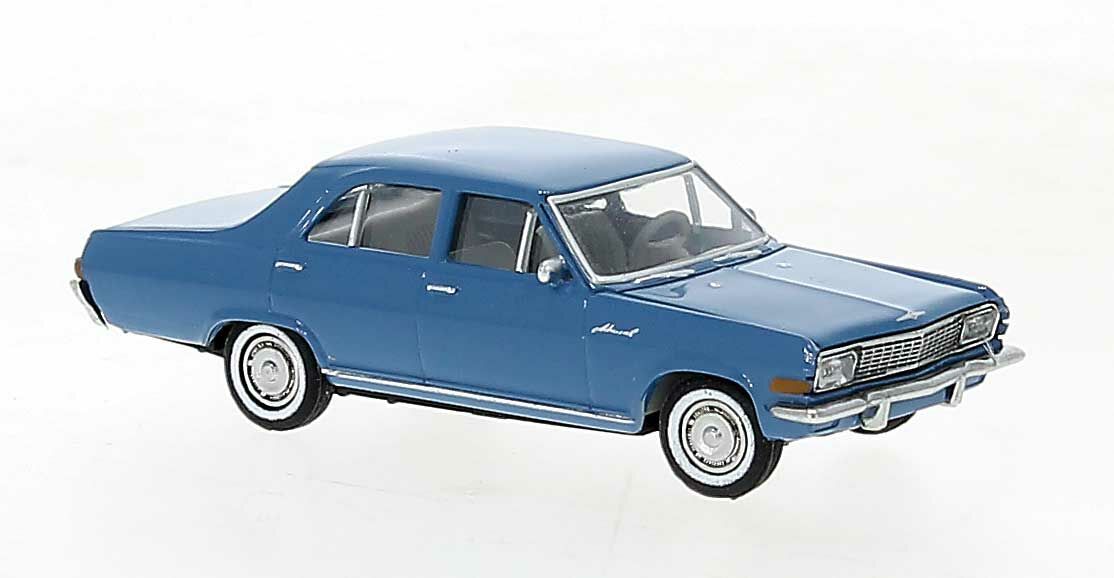 Brekina Automodelle 20759 HO Assembled Blue 1964 Opel Admiral A Sedan
