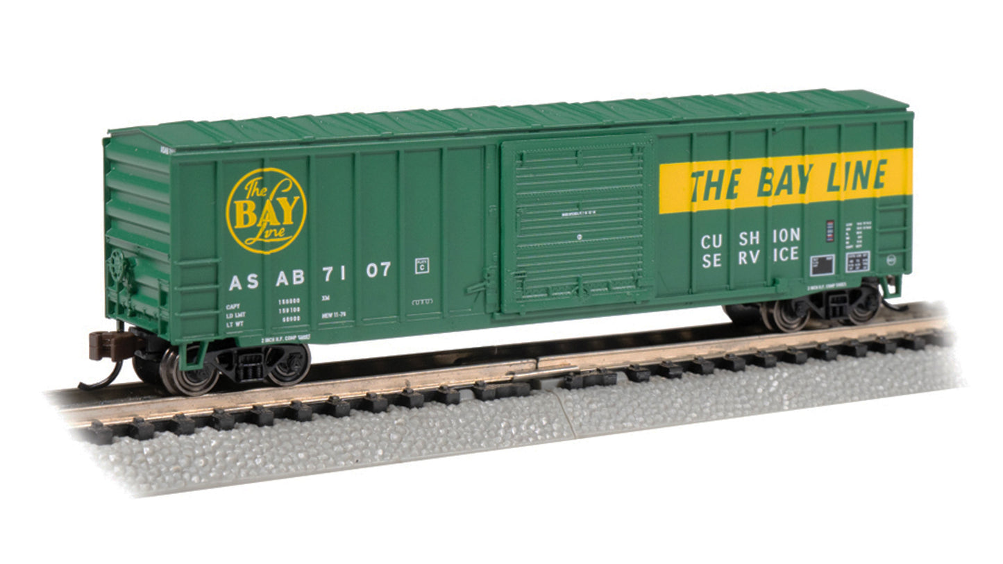 Bachmann 19667 N The Bay Line ACF 50'6" Outside-Braced Boxcar #7107