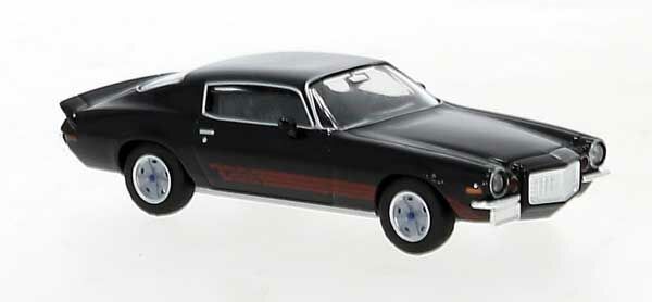 Brekina Automodelle 19915 HO Assembled Black/Red 1966 Chevrolet Camaro