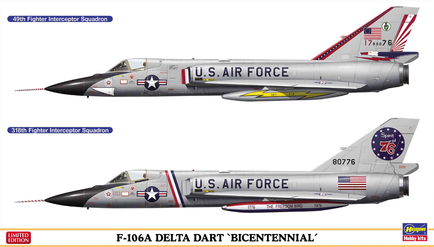 Hasegawa 02402 1:72 F-106A Delta Dart Military Aircraft Plane Kit (Set of 2)