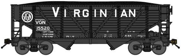 Bluford Shops 63210 N Virginian 2-Bay War Emergency Composite Hopper #15520