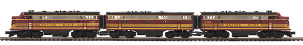MTH 20-20053-1 Boston & Maine F-7 ABA Diesel Engine Set w/PS 2 #4265/4266/4265B