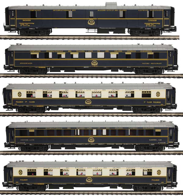 MTH 20-60004-2 O Orient Express Premier 2-Rail Passenger Car Set