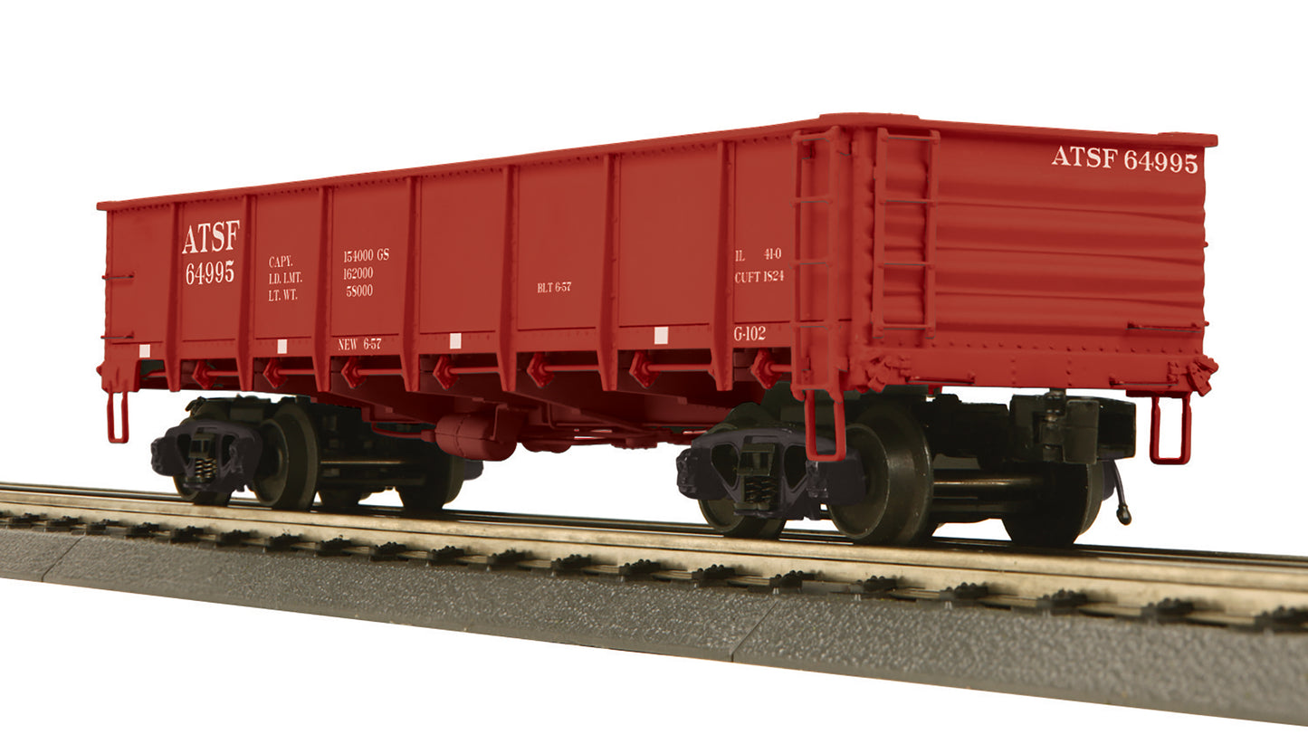 MTH 20-95480 O Santa Fe 50-Ton All-Steel Drop Bottom Gondola #64995/64999