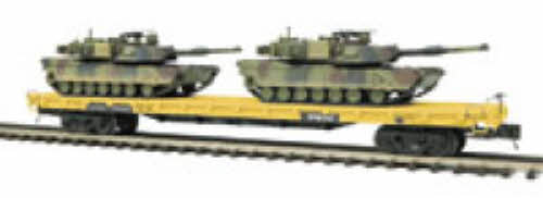 MTH 20-98580 TTX 60' Flat w/2 M1A Abrams Tanks #93371