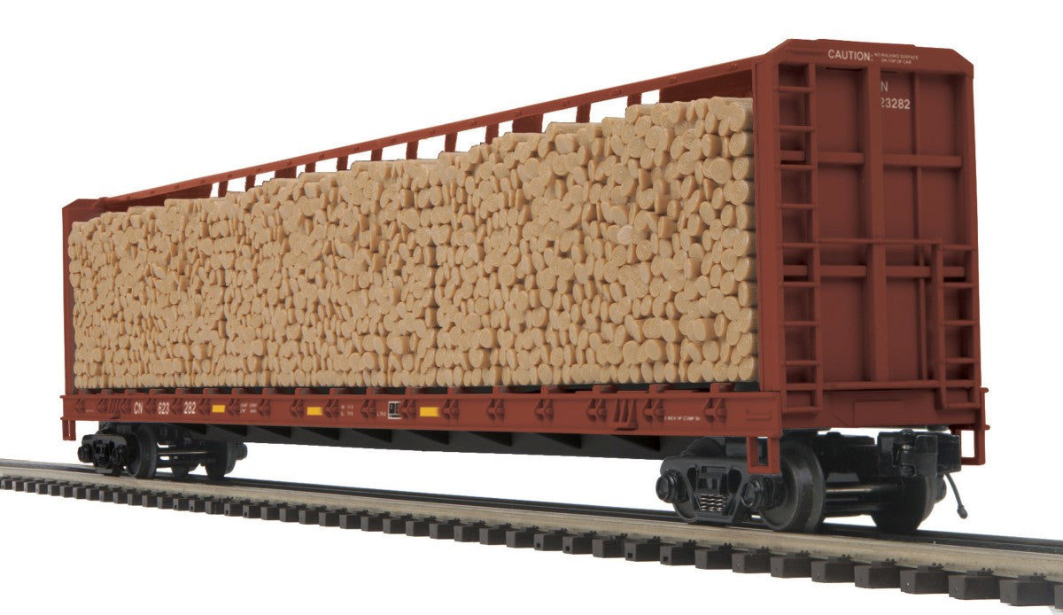 MTH 20-98851 Canadian National Center Beam Flat Car w/Log Load
