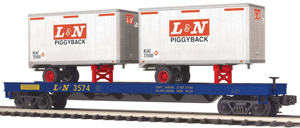 MTH 2098864 Louisville & Nashville Flatcar w/Trailers