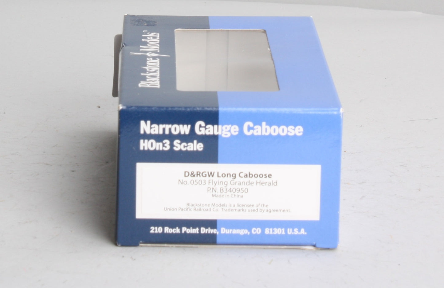 Blackstone Models 340950 HOn3 Denver Rio Grande & Western Long Caboose #0503