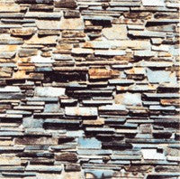 Busch 7421 Layered Stone Wall Card