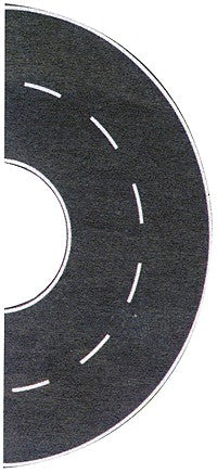 Busch 9711 HO Scale Asphalt Curved Road