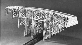 Campbell Scale Models 754 N Tall Curved Trestle Bridge Craftsman Kit