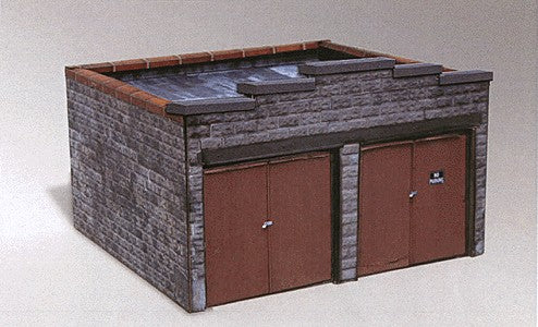 Clever Models 1102 2 Bay Stone Block Garage