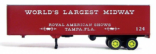 Con-Cor 0004-008135 HO 40' Dry Van Trailer Royal American Shows (Box of 2)