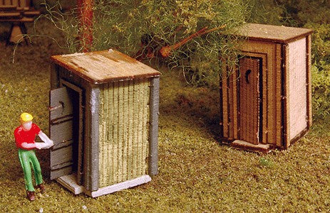 GCLaser 145 N Scale Plywood Out House Kit (Set of 2)
