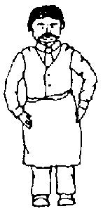 Grandt Line 3042 O Bartender/Storekeeper Cast Metal Figure