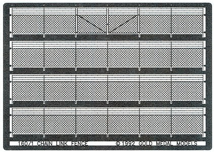 Gold Medal Models 160-1 N Chain Link Fence With Barbed Wire & Gates