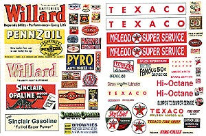 JL Innovative Design 384 HO Gas Station/Oil Signs 1930-1950 #3 (61)