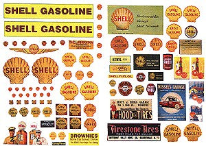 JL Innovative Design 488 HO Shell Vintage Gas Station Signs 1930
