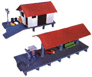 Life Like 433-1347 HO Train Station Building Kit