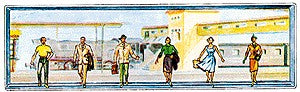 Merten 2295 Pedestrians Decending the Stairs (Set of 6)