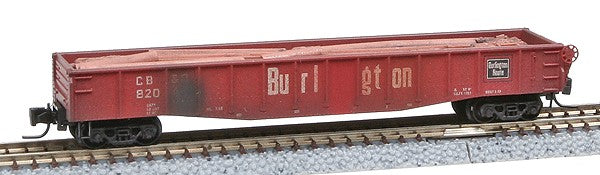 Micro-Trains 52244160 Z CB&Q 50' Fishbelly Sides Gondola w/Scrap Load #82044