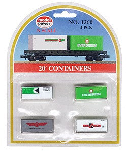 Model Power 1360 EG/SL/CP/APL 20' Container Set (4)