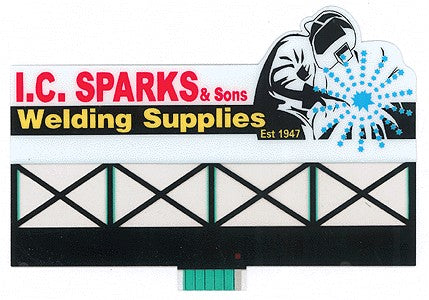 Miller Engineering 9381 HO/O Animated Neon Billboard I.C. Sparks Large