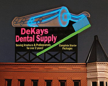 Miller Engineering 9882 N Animated Neon Billboard DeKays Dental Supply Medium
