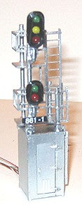 NJ International 1072 HO Modern Combo House Signal Dual Head 3 over 2 D Type