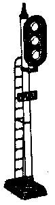 NJ International 2030 N Scale 3-Light Block Signal