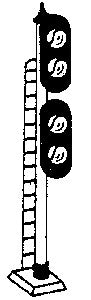 NJ International 2088 N Scale Double Two-Light Block Signal
