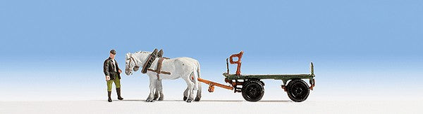Noch 16702 1:87 Transport Wagon Horses