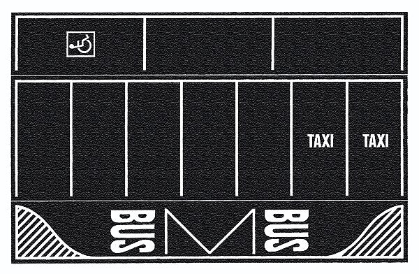 Noch 60718 HO 22 x 14cm Asphalt Parking Lot (Pack of 2)