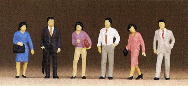 Preiser 10119 HO Standing Japanese Pedestrians Figures (Set of 6)