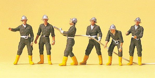 Preiser 10230 HO Austrian Firemen Figures (Set of 6)