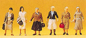 Preiser 10365 HO Spectator Female Commuters Figures (Set of 6)