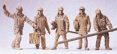 Preiser 10484 HO Firemen Arriving at Scene Figures w/Equipment (Set of 5)