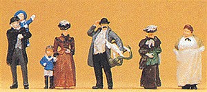 Preiser 12176 HO Around 1900's Passers-By Figures (Set of 7)