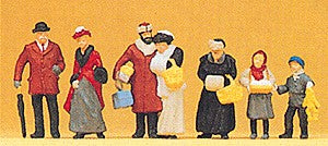 Preiser 12195 HO 1900's At the Christmas Fair Figures (Set of 7)