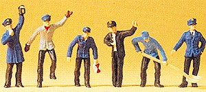 Preiser 14013 HO Railway Yard Workers Figures (Set of 6)