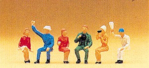 Preiser 14025 HO Seated Spectators Figures (Set of 6)