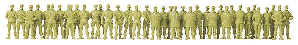 Preiser 16543 HO Unpainted Soldiers Walking & Standing Figures (Set of 39)